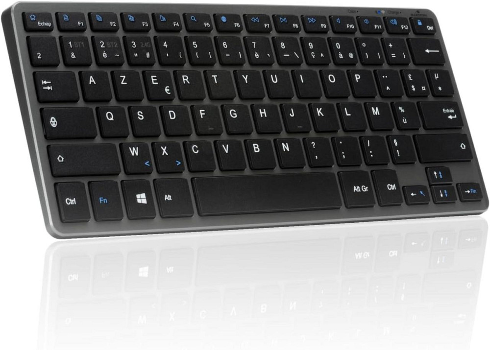 Беспроводная миниклавиатура Bluetooth 2,4 ГГц приемник тихая компактная 14 мультимедийных клавиш USB-C AZERTY Киев - изображение 1