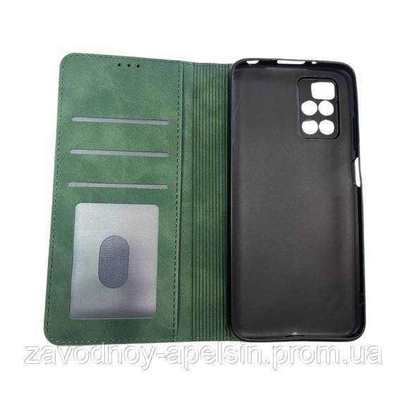 Чохол книжка Xiaomi Redmi 10 Захист камери (зелений) Одеса - фото 2