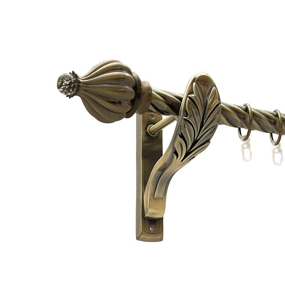 Карниз Orvit Таджа-Кристал металевий однорядний ретро скручена труба кільце металеве Антик 25 мм 160 см Львов - изображение 1