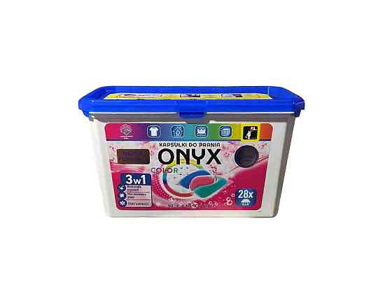 Капсула для прання 28шт 3в1 Color (8/400) ТМ Onyx Solmir Київ