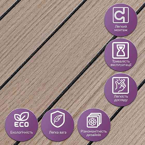 Покрытие виниловое самоклеющееся 3D рейки 600х600х2,8мм Тик ореховый SW-00002202 Киев