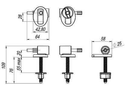 Крепление для туалетного сидения SOLO МИКРОЛИФТ СУ-1Д.10.3П Харьков