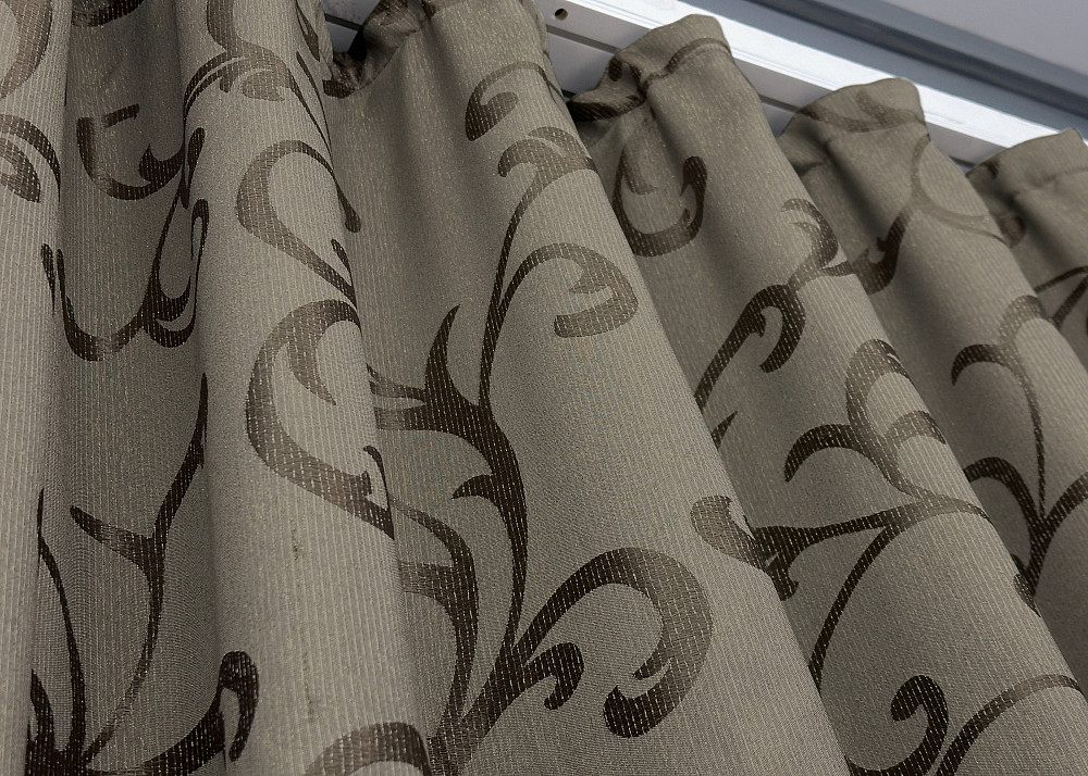Комплект коротких штор VR-Textil Жаккард Allure № 1620ш Какао 150х170 см 2 шт (35-0274) Киев - изображение 16