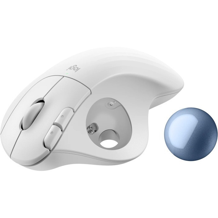 Миша бездротова Logitech Ergo M575S Off-White + Blue Ball (910-007030) Білий Харьков - изображение 4
