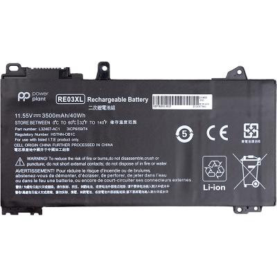 Акумулятор до ноутбука HP ProBook 450 G6 (RE03XL) 11.55V 3500mAh PowerPlant (NB461639) Вінниця - фото 1