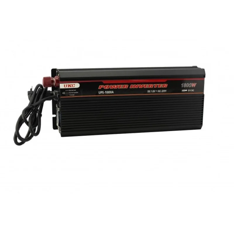 Інвертор UKC UPS-1800A 12V–220V 1800W із зарядкою АКБ 20A, перетворювач напруги із захистом Одеса - фото 2