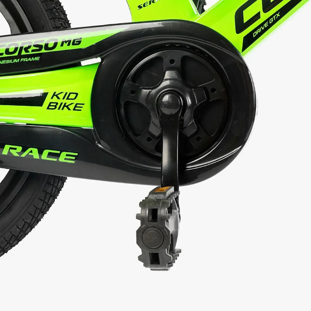 Велосипед Corso Connect двоколісний 20 дюймів магнієва рама додаткові колеса Салатовий (MG-20269) Чернигов - изображение 5