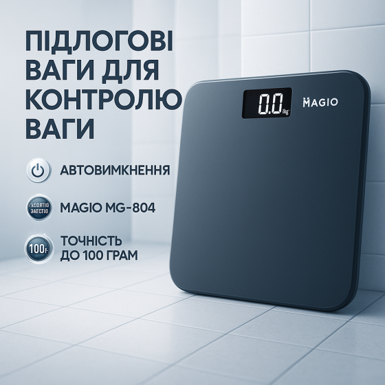 Ваги для зважування людей Magio, Кімнатні підлогові ваги для визначення маси тіла IV-23 Львів