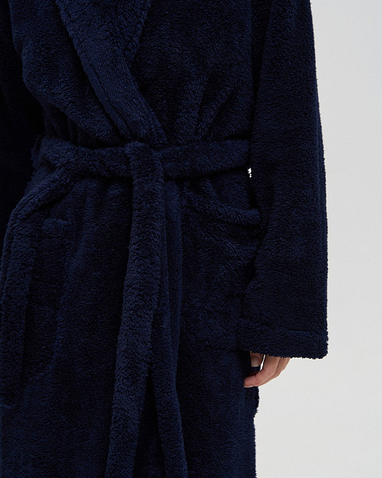 Теплий однотонний жіночий халат Nicoletta Queen — Велюрсофт 94118 Київ - фото 7