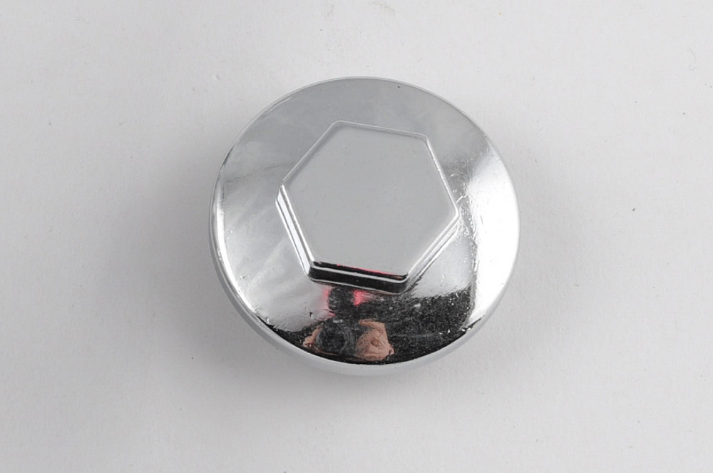 Кришка регулювання клапанів, зливу олії 4T CB125-250 (d-36mm, хром) JS Київ - фото 1