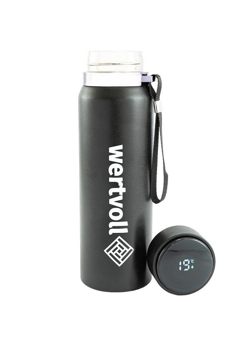 WERTVOLL Термос WERTVOLL "DREAM" 800 мл SS Digital Sensor t °C чорний RX-7001BK Коломия - фото 3