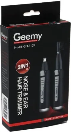Аккумуляторный Триммер для носа и ушей GEMEI GM-3109 2в1 2 насадки, острые лезвия Киев - изображение 7