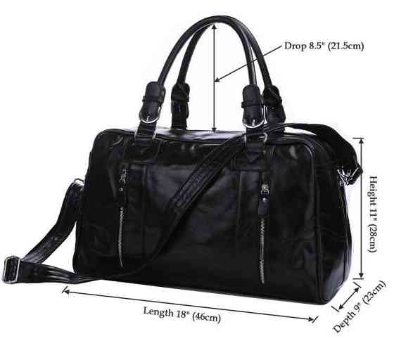 Сумка дорожная Vintage 14135 кожаная Черная Киев