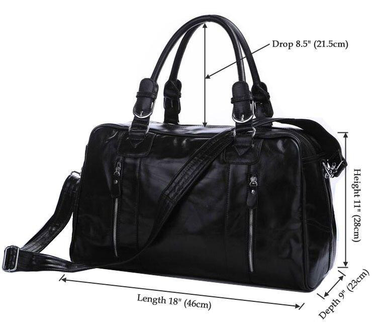 Сумка дорожня Vintage 14135 шкіряна Чорна Київ - фото 3