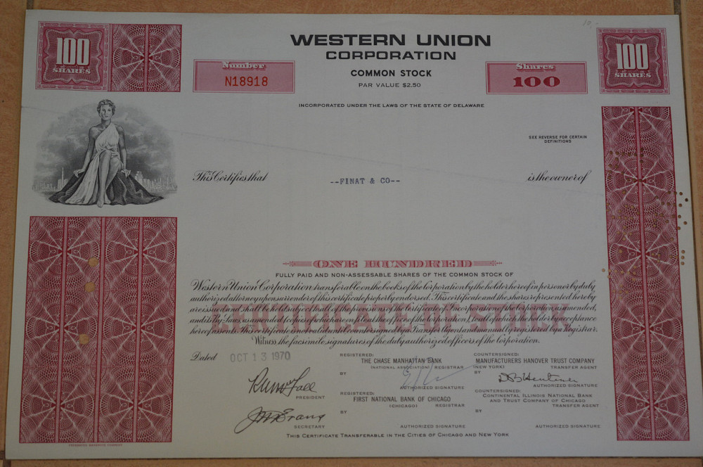 Акция. США. 1970 год №18918 (Б-5) Полтава - изображение 1