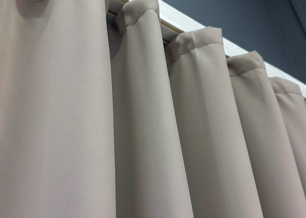 Комплект коротких штор VR-Textil Блекаут Midnight № 1672ш Сіро-бежевий 140х170 см 2 шт (35-0336) Київ - фото 8
