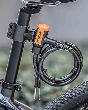 Велосипедний тросовий замок Xunting з кріпленням і ключами 120 см протиугінний для велосипеда самоката Київ