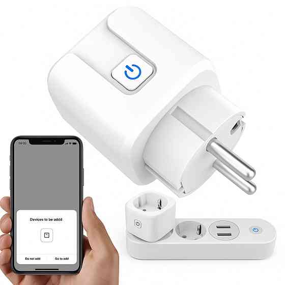 Розумна WiFi розетка 20А з лічильником електроенергії 4400Вт, Tuya Smart / Розетка з таймером та вимикачем Київ