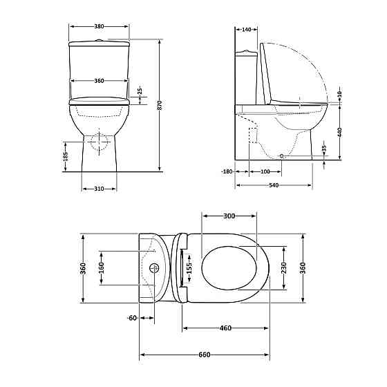 Унітаз підлоговий Qtap Robin New Ultra Quiet безобідковий із сидінням Soft-Close WHITE QT13226083AW Київ