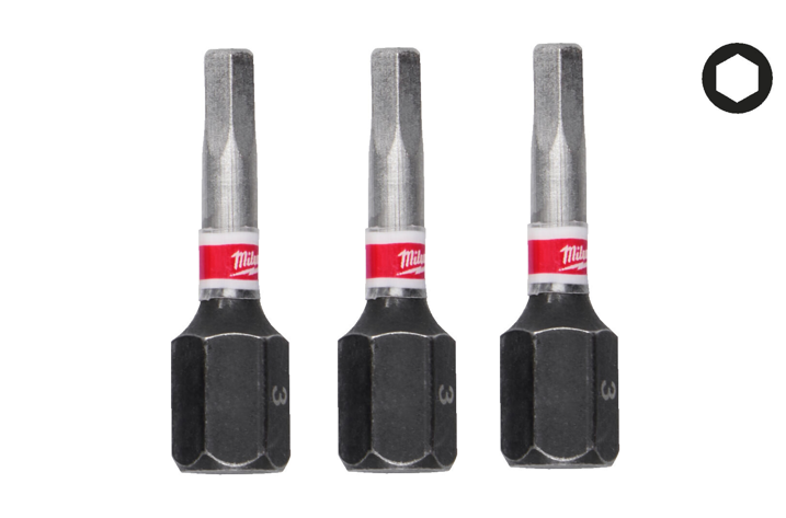 Бита SHOCKWAVE MILWAUKEE, Hex3, 25мм, (3шт) Одесса - изображение 1