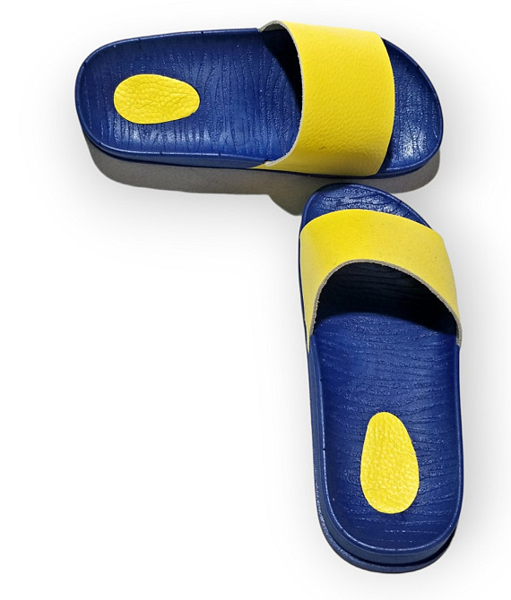 Шльопанці Дитячі шкіряні синьо-жовті PaGo розпродаж! Одеса - фото 4