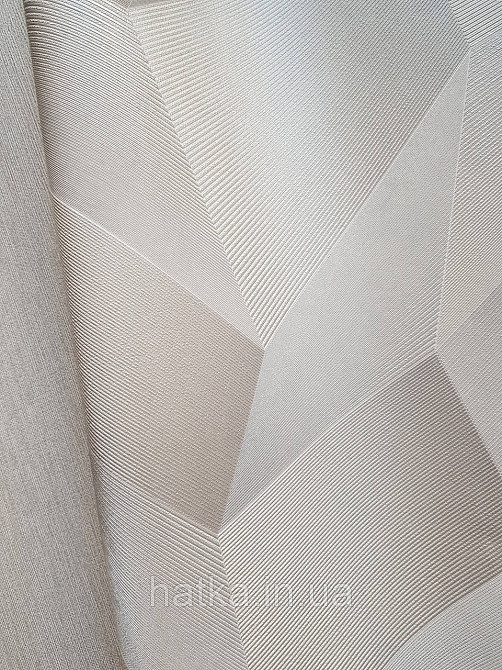 Шпалери метрові вінілові на флізеліні Sintra Vila геометрія фігури 3д сірі бежеві сріблясті 534632 Київ - фото 1