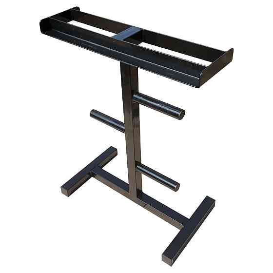 Стійка для зберігання грифів, дисків та гантелей 90 см подовжена KZ-397 профіль 50 на 50 мм Київ