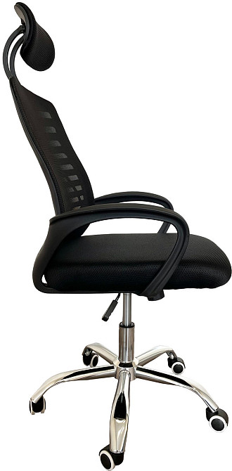 Офисное кресло руководителя Tehforward Miami хром Tilt Черный Киев - изображение 3