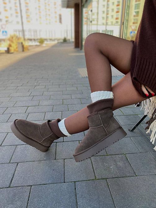 Уги жіночі HENGJI T56-7 шоколадні (зима, замша натуральна) (6010) 37 Коломыя - изображение 1