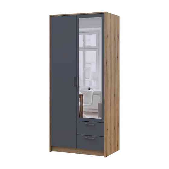 Шкаф для одежды Doros Ронди с зеркалом Дуб Артизан/Графит 2ДСП 82х52х195 DRS-011669 (80737806) Львов