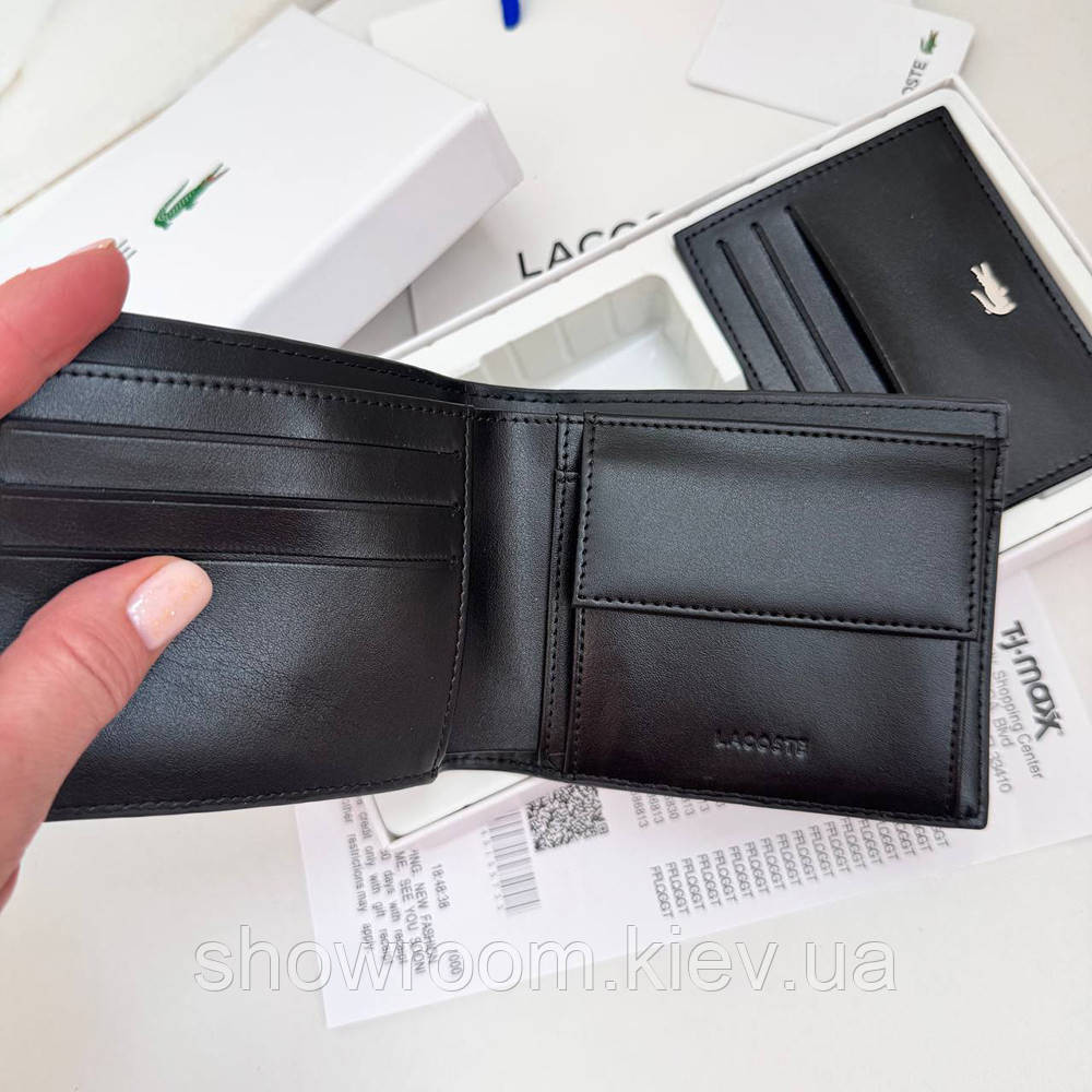 Мужской подарочный набор, кошелек и картхолдер Lacoste (1718) Киев - изображение 9