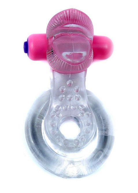 Ерекційне кільце - Tongue Vibro CockRing Clear Sex Aura Київ - фото 8