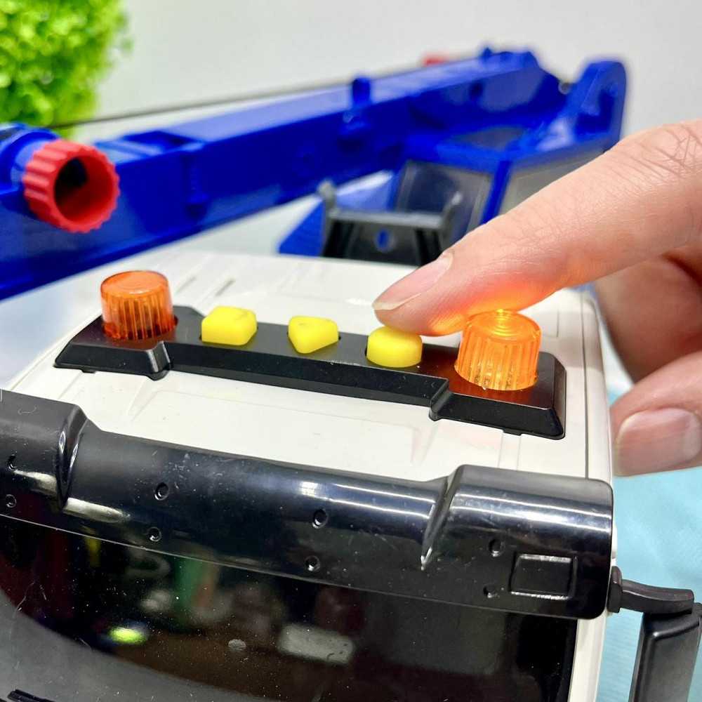 Спецтехніка Автокран інерція звуки підсвічування гумові шини рухомі елементи Синій (666-51T) Чернигов - изображение 5