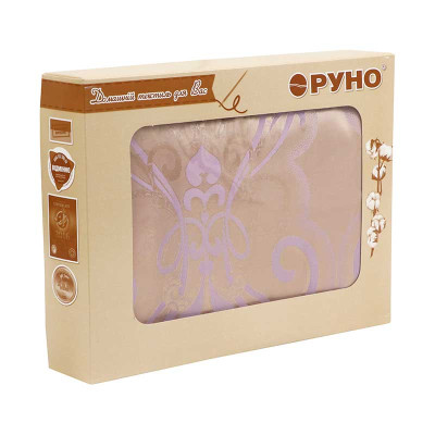 Постельное белье Руно АЖ Бежевый сатин набивной полуторный (1.137АЖ_БежевийА) Винница - изображение 5