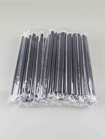 Трубочка для Бабл ті d10-21 см "Бабл ти" чорна в індив/пакованні (100 шт.) Харків