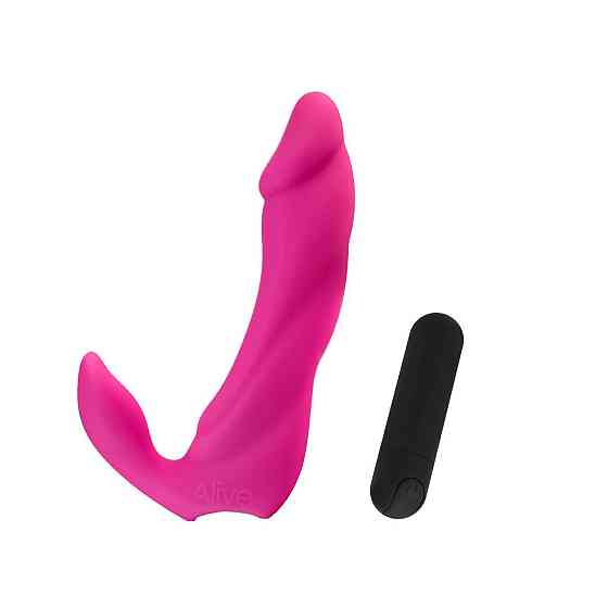 Вібратор вагінально-кліторальний Alive Bifun Pro, Pink, перезаряджуваний Sex Aura Київ