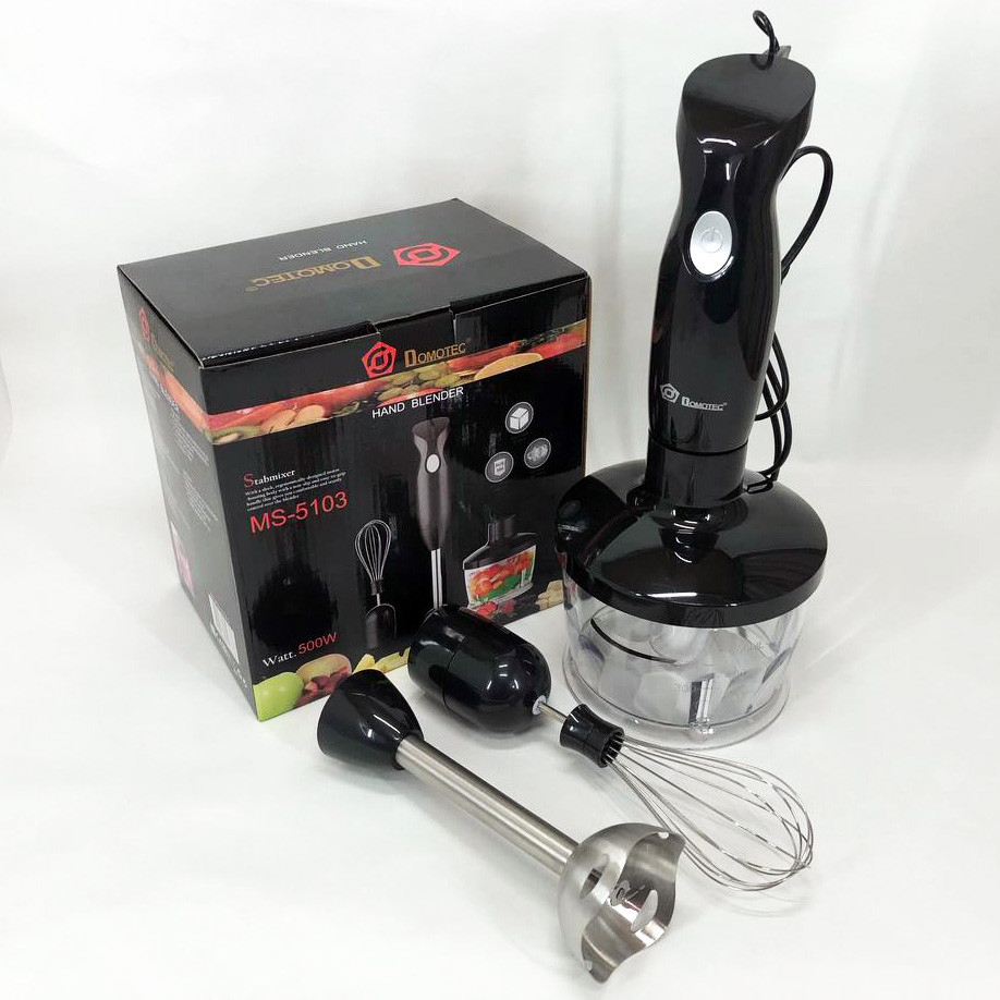 Блендер для сімейного використання DOMOTEC, Кухонний блендер комбайн з чашею переносний CY-51 Львів - фото 13