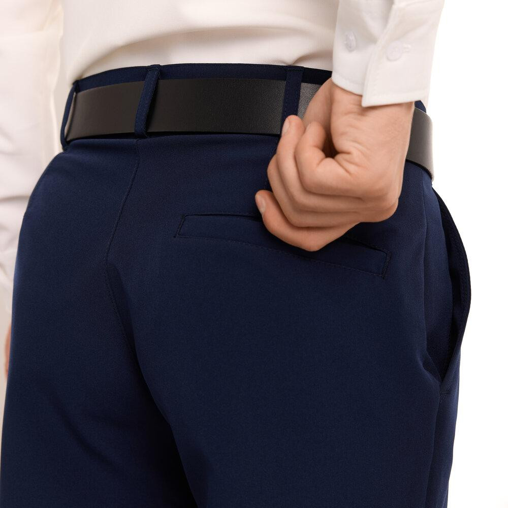 Темно-сині штани демісезонні для чоловіків. Штани Pobedov Legend сині з костюмки Київ - фото 6