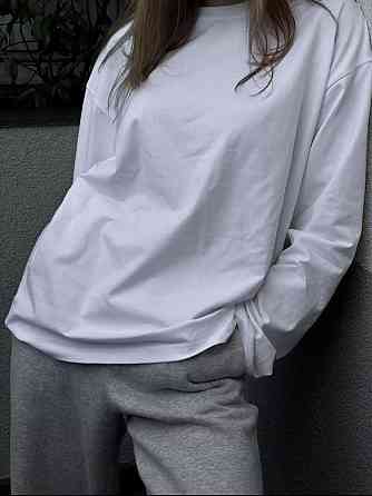 Жіночий базовий оверсайз лонгслів турецький кулір Одеса