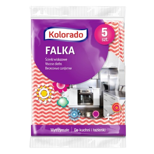 Серветка для прибирання 37*50см 5шт фіолетовий Фалька А5 KOLORADO Житомир