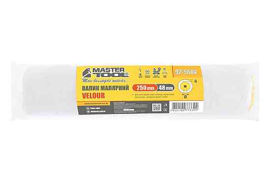 Валик малярський MASTERTOOL Velour 48/250/4 мм Ø 8 мм 92-5604 Коломия