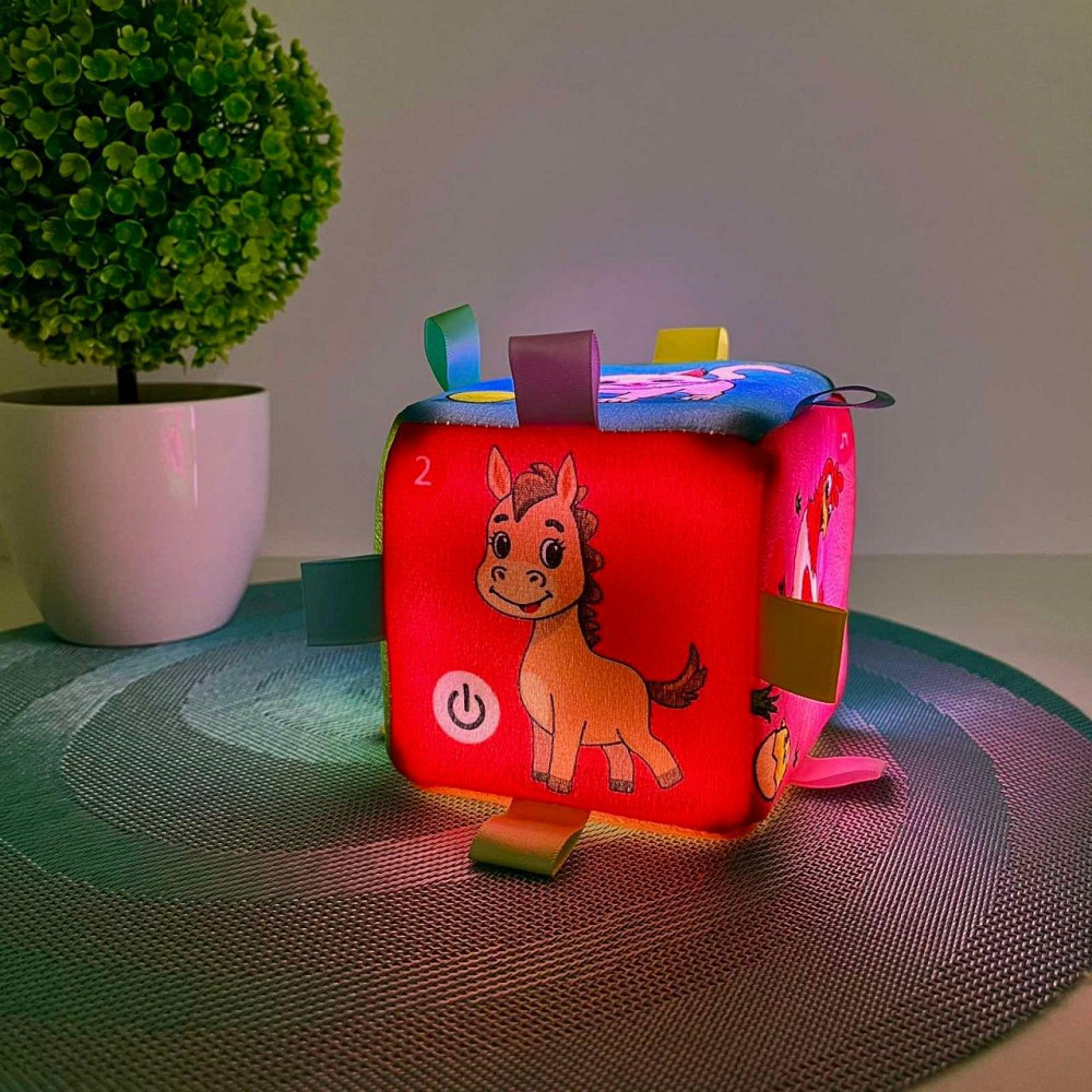 Кубик-крутик Limo Toy навчає тварини звуки вірші пісні українська мова музика світло (HB 0076) Чернигов - изображение 5