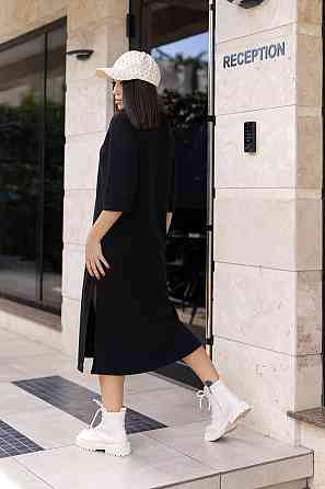 Трикотажное платье свободного кроя Berry 50-52, Черный Киев