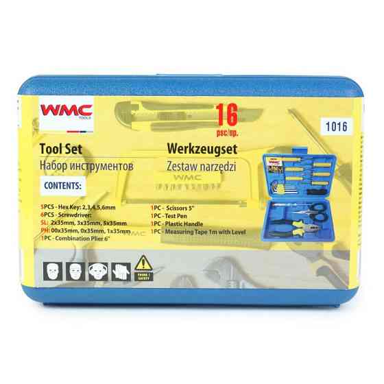 Набір шарнірно-губцевого інструменту та викруток 16пр., в кейсі Одеса