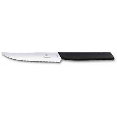 Кухонний ніж Victorinox Swiss Modern SteakPizza 12 см Serrated Black (6.9003.12W) Вінниця