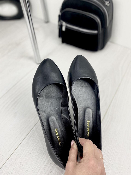 SEE SEVEN Балетки жіночі SEE SEVEN 17 чорні (весна-осінь, шкіра натуральна) (3841) лише 37р.38р Коломыя - изображение 3