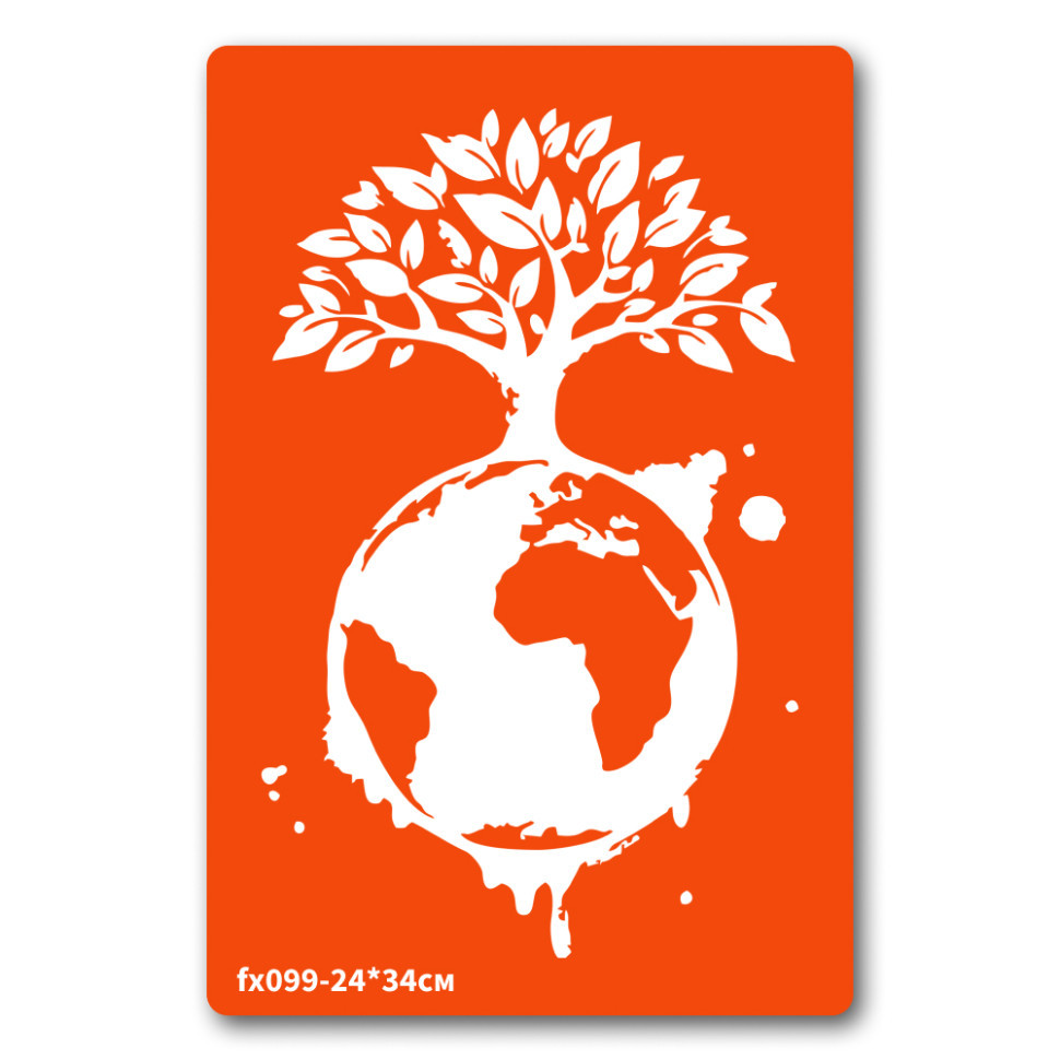 Трафарет для био-тату Живая планета fx099-24*34см, размер 24 х 34см Винница - изображение 1