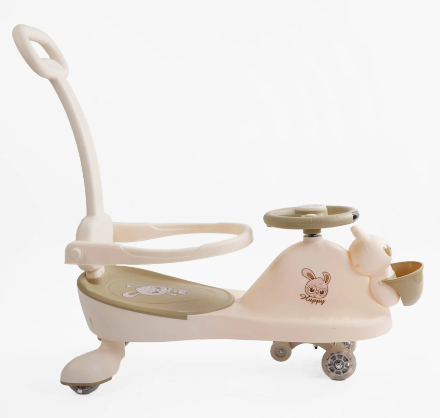 Каталка-толокар JOY колеса PU зі світлом музика захисний бампер батьківська ручка Бежевий (LD-821-52) Чернигов - изображение 2