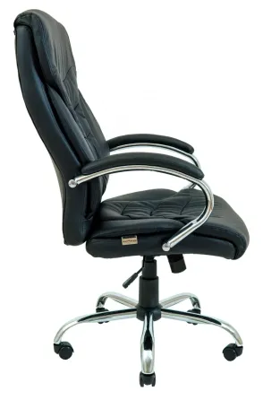 Офісне Крісло Керівника Richman Cagliari Fly 2230 Хром М3 MultiBlock Чорний Київ