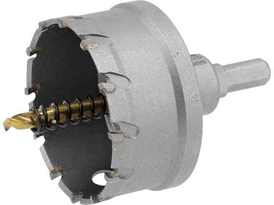 Свердло коронка по металу TCT YATO: Ø65 x 103 мм, товщ. до 25мм, з напрямним, 6-гран. хвост 3/8" [6] Одеса